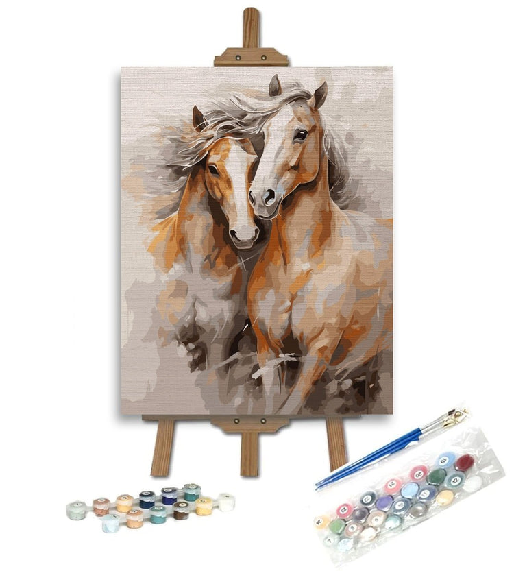 Akhal-Teke - Pictură pe numere - Pictorul Fericit