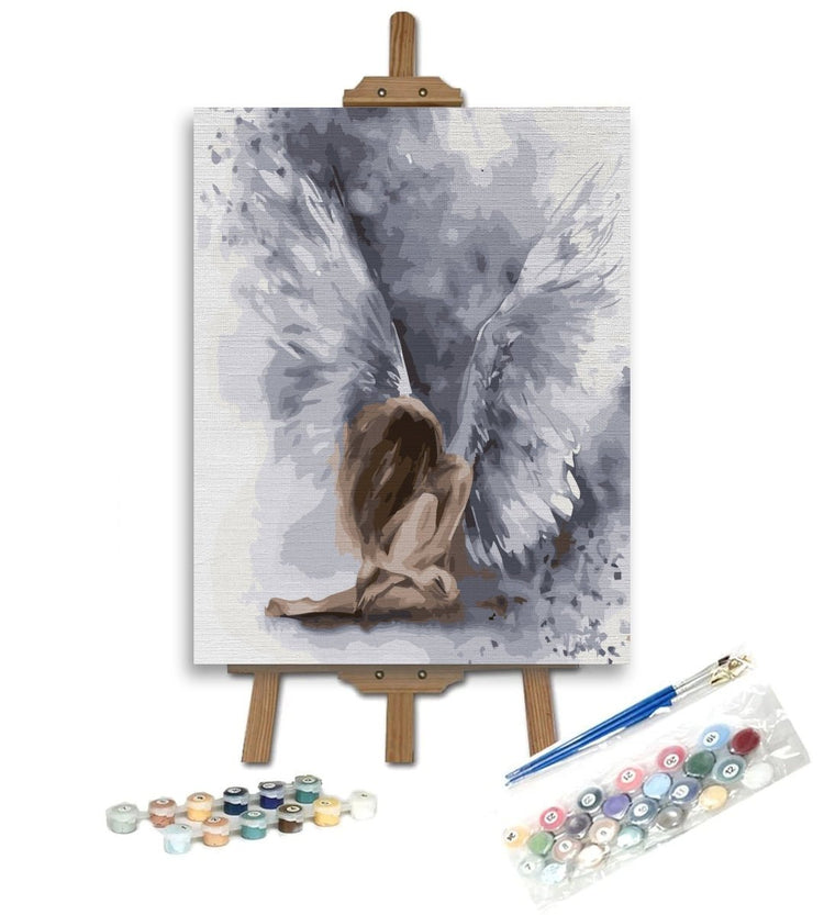 Angel resting (Înger odihnindu-se) - Pictură pe numere - Pictorul Fericit