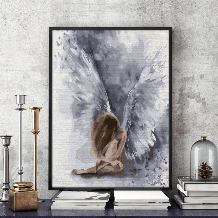 Angel resting (Înger odihnindu-se) - Pictură pe numere - Pictorul Fericit