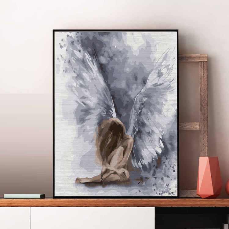 Angel resting (Înger odihnindu-se) - Pictură pe numere - Pictorul Fericit