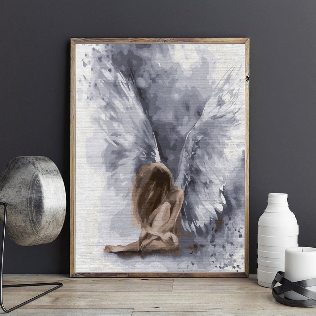 Angel resting (Înger odihnindu-se) - Pictură pe numere - Pictorul Fericit