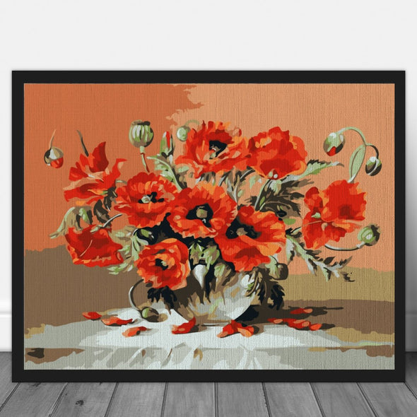 Artistic Poppies - Pictură pe numere - Pictorul Fericit