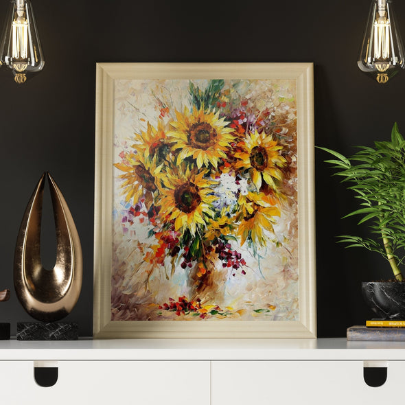 Autumn Sunflower Vibes - Pictură pe numere - Pictorul Fericit