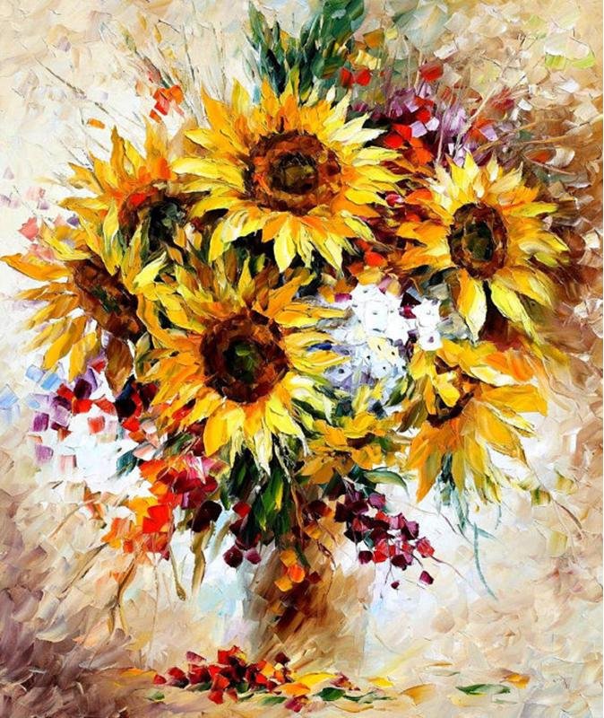 Autumn Sunflower Vibes - Pictură pe numere - Pictorul Fericit