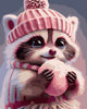 Baby raccoon - Pictură pe numere