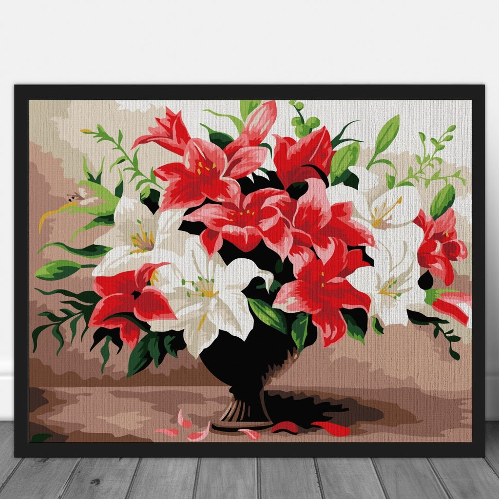 Blooming Lilies - Pictura Pe Numere