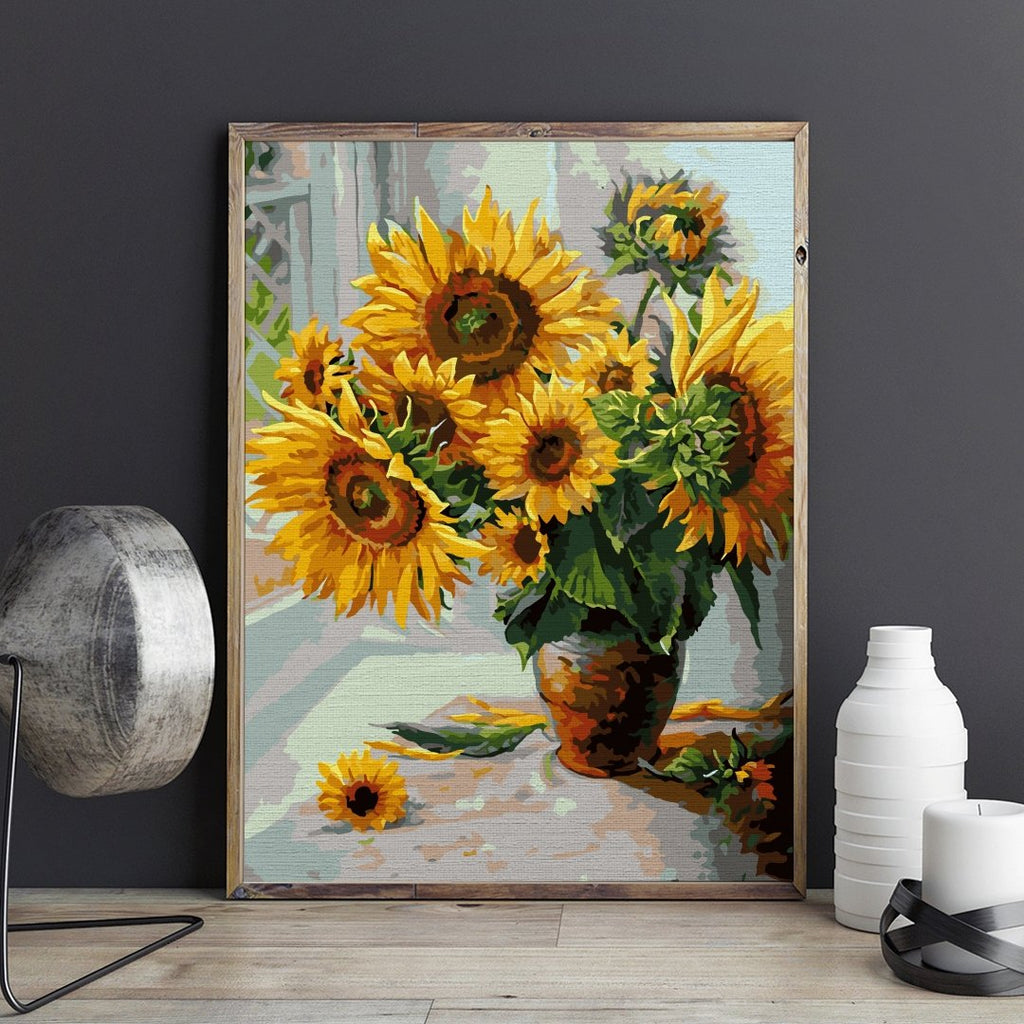 Blooming Sunflowers - Pictură pe numere - Pictorul Fericit