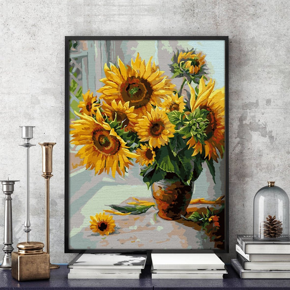 Blooming Sunflowers - Pictură pe numere - Pictorul Fericit