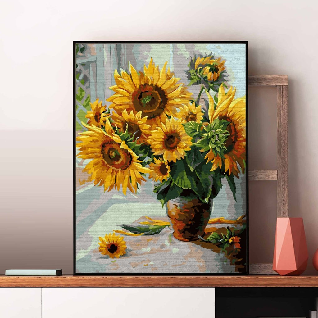 Blooming Sunflowers - Pictură pe numere - Pictorul Fericit