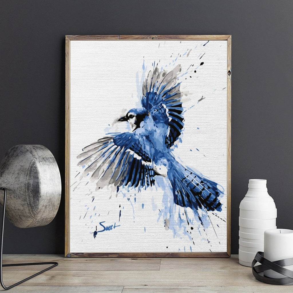 Blue Hummingbird - Pictură pe numere - Pictorul Fericit