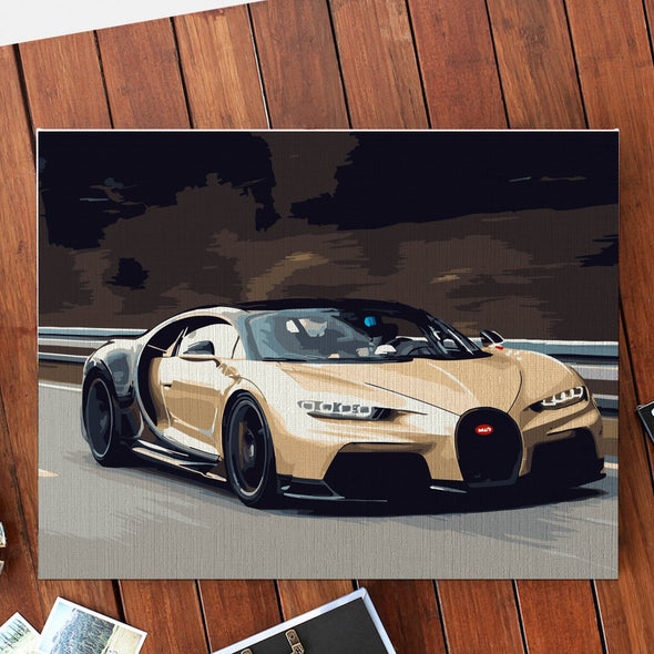 Bugatti - Pictură pe numere - Pictorul Fericit