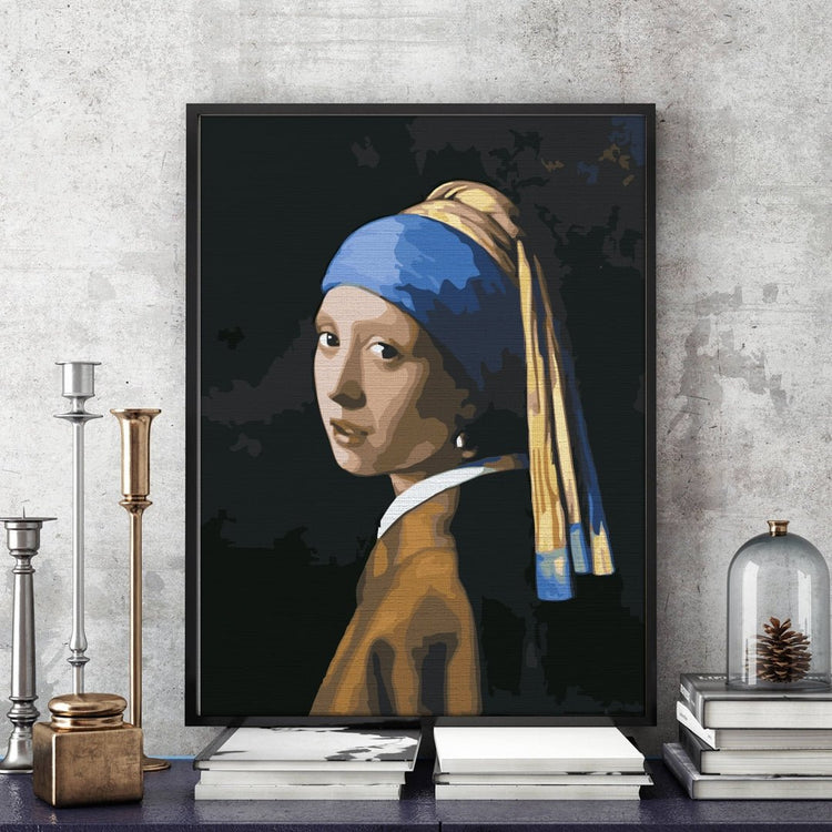 Captivating look (Girl with a pearl earring) - Pictură pe numere