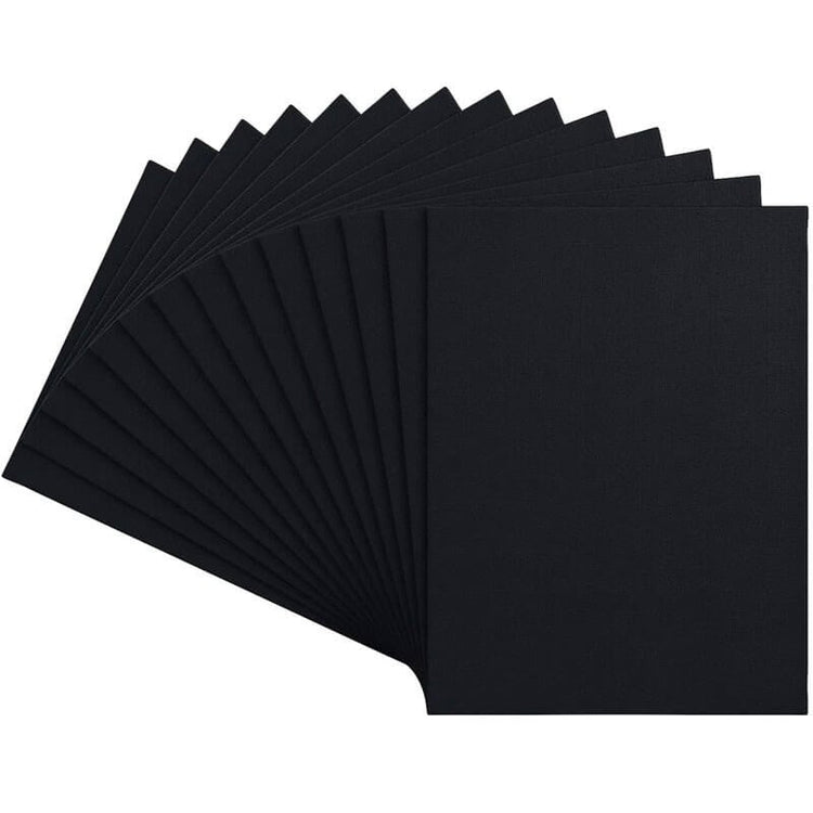 Carton pânzat negru, 3 mm, pânză 100% bumbac, textură medie, 30x40 cm, 40x50 cm Phoenix - Pictorul Fericit