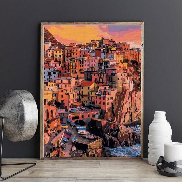 Cinque terre (5 tărâmuri) - Pictură pe numere - Pictorul Fericit