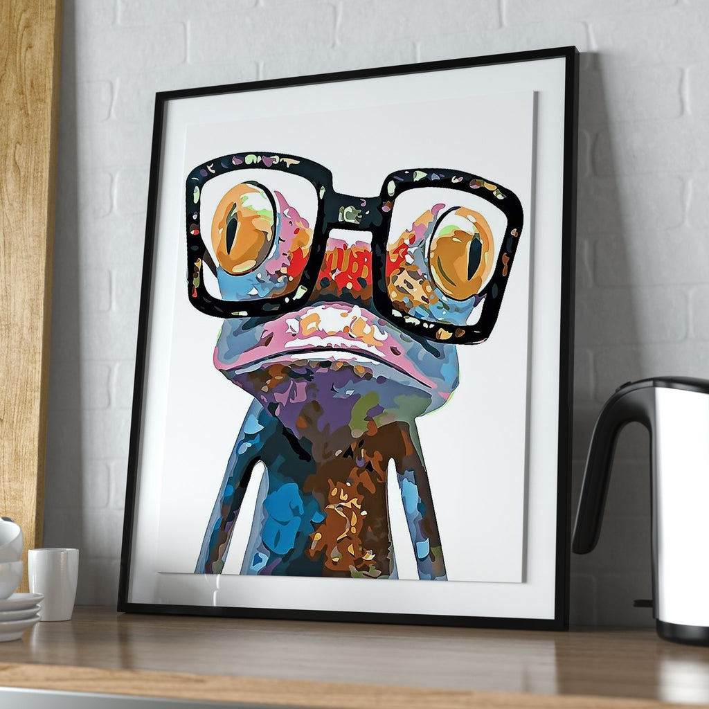 Colourful Frog - Pictură pe numere - Pictorul Fericit