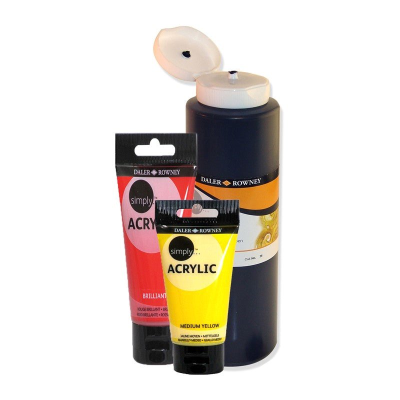 Culoare Acrilica Pentru Incepatori, Permanenta, Baza De Rasina Acrilica, 75 Ml, Simply Daler Rowney