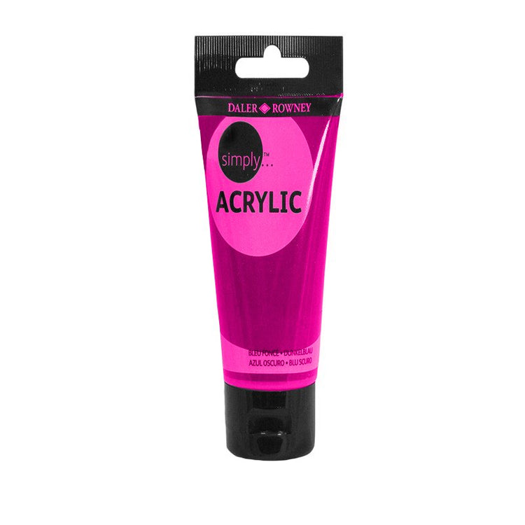 Culoare acrilică pentru începători, permanentă, bază de rășină acrilică, 75 ml, Simply Daler Rowney - Pictorul Fericit