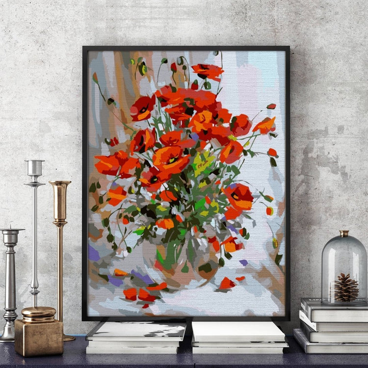 Delicate Poppies - Pictură pe numere - Pictorul Fericit