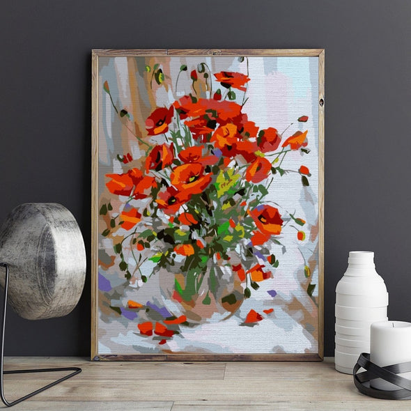 Delicate Poppies - Pictură pe numere - Pictorul Fericit