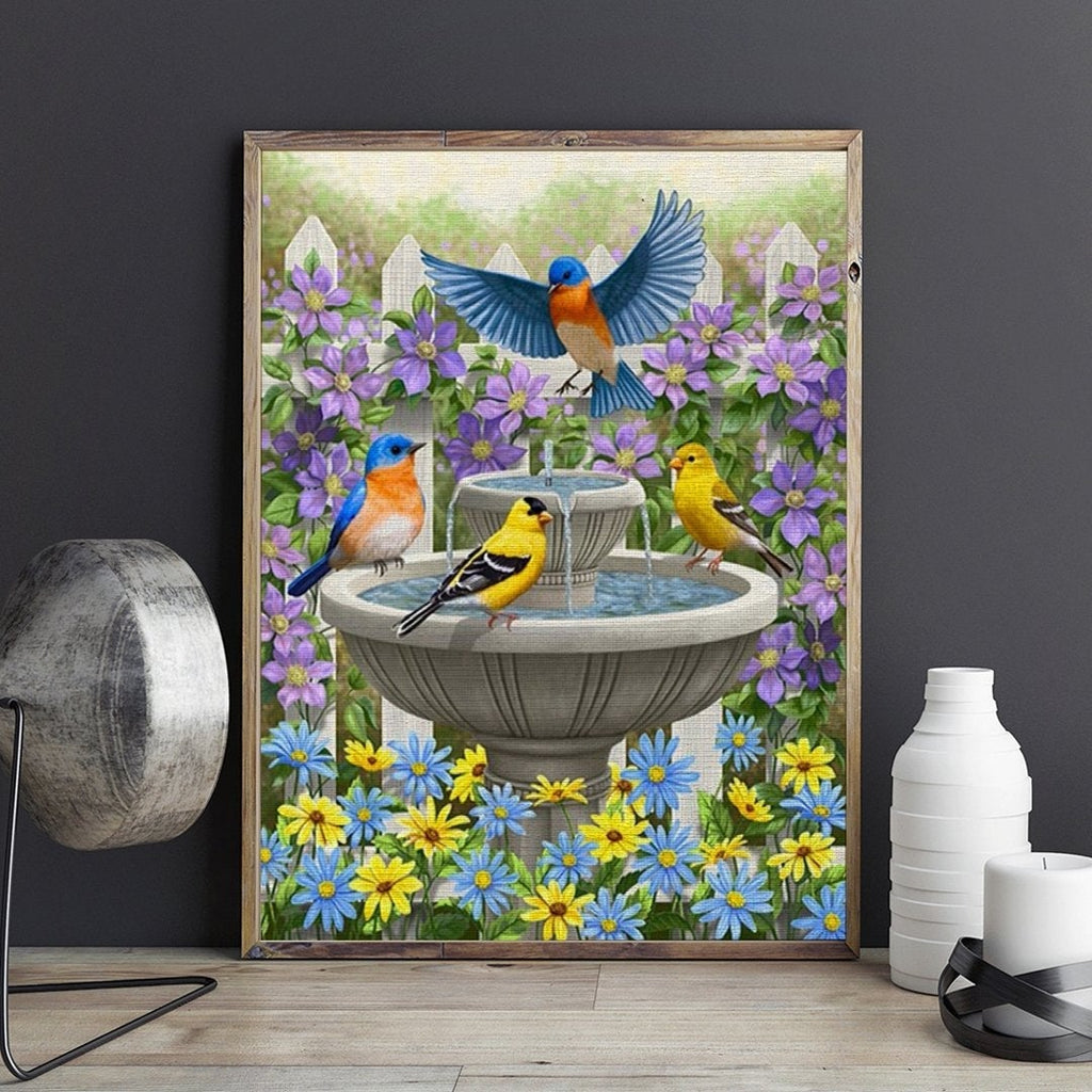 Divine birds (Fountain Festivities) - Pictură pe numere - Pictorul Fericit