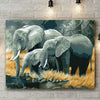 Elephant family - Pictură pe numere