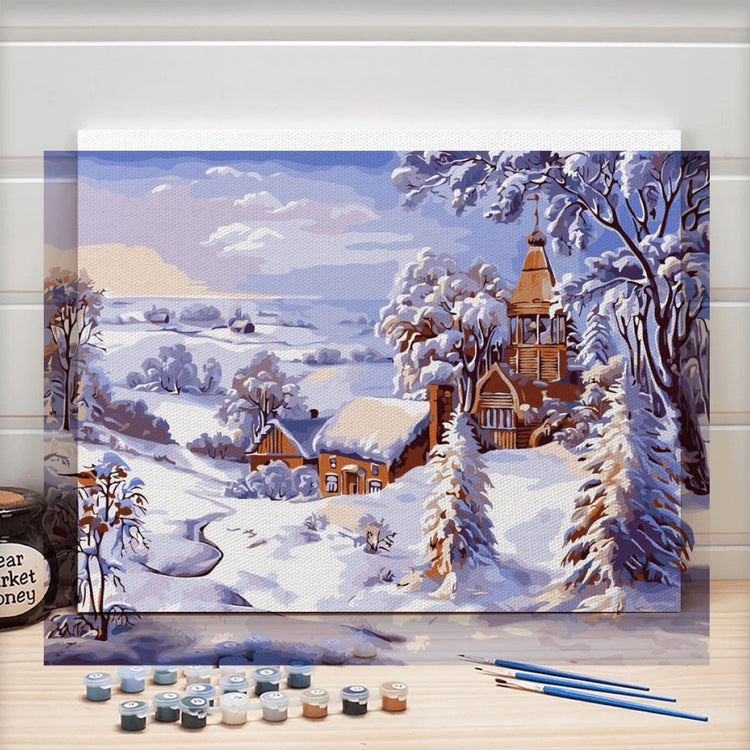 Fairytale winter - Pictură pe numere - Pictorul Fericit