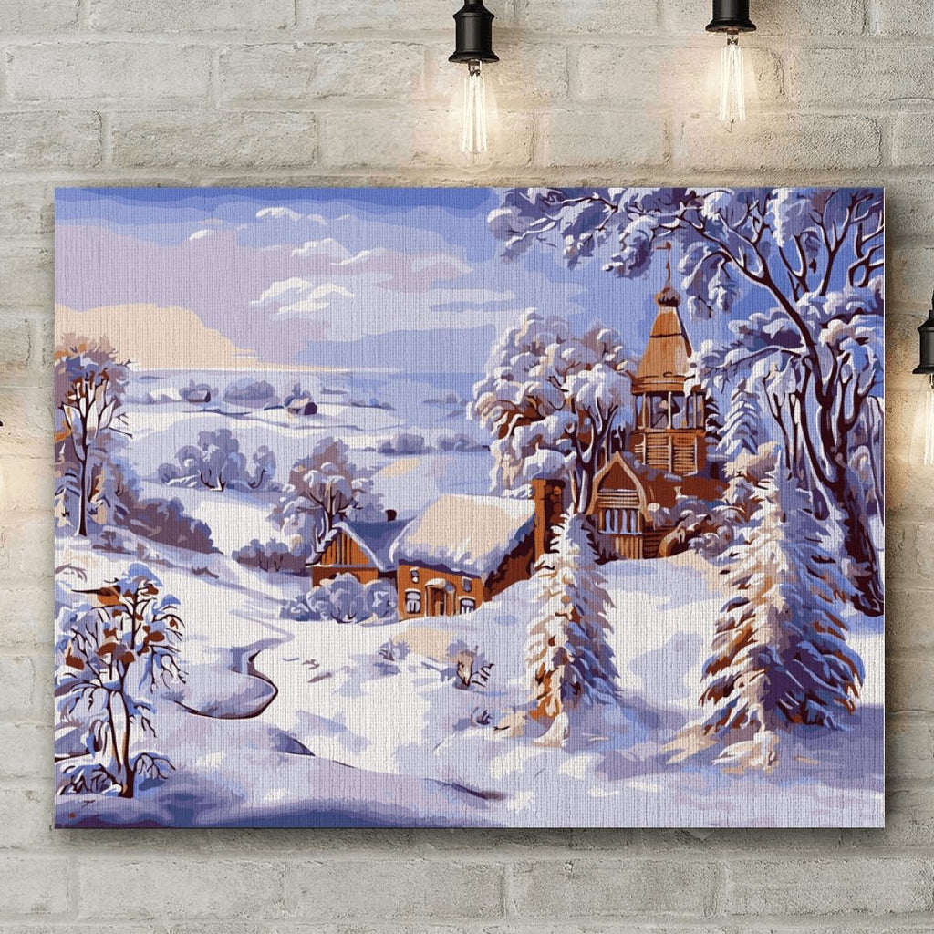 Fairytale winter - Pictură pe numere - Pictorul Fericit