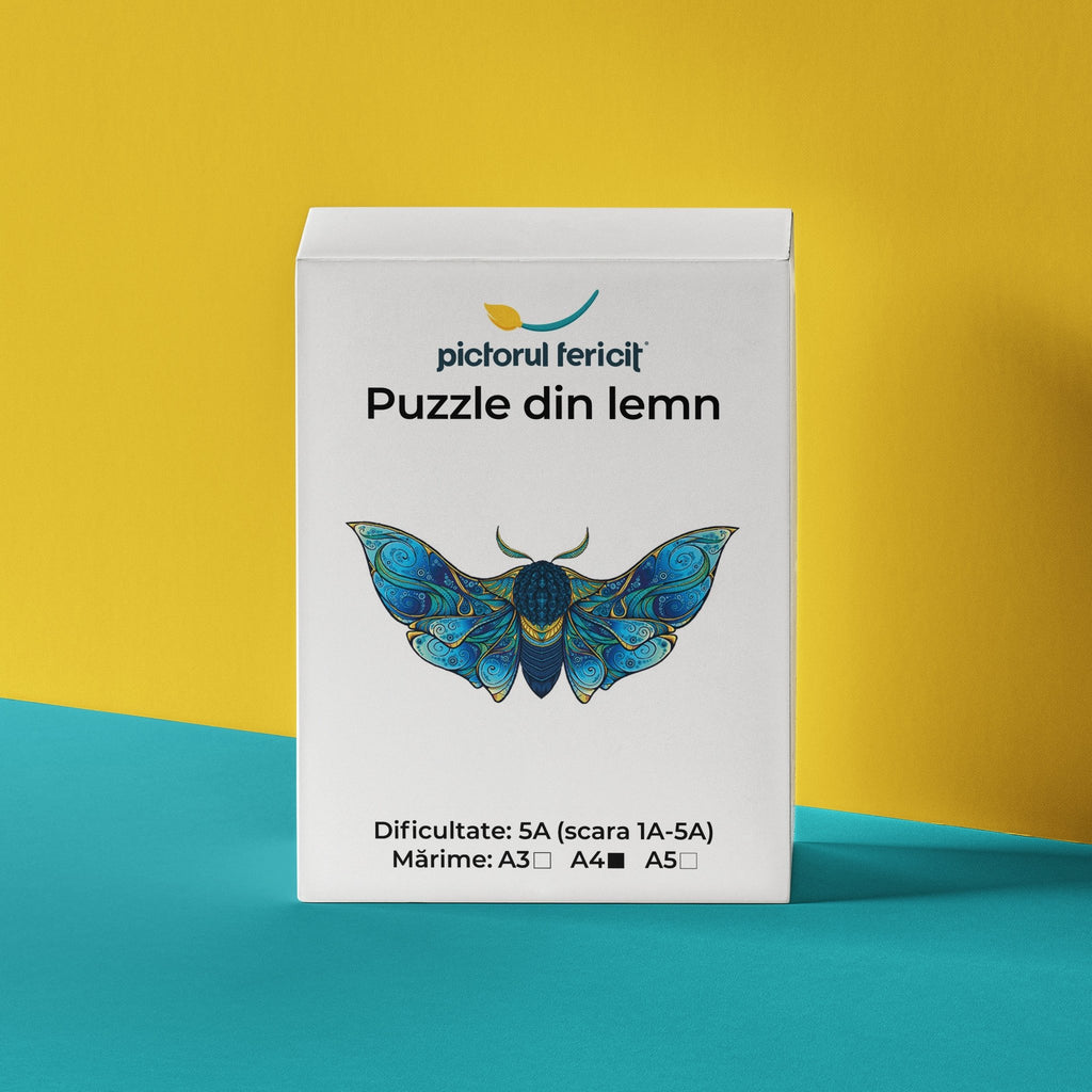 Fluture - Puzzle din lemn - Pictorul Fericit