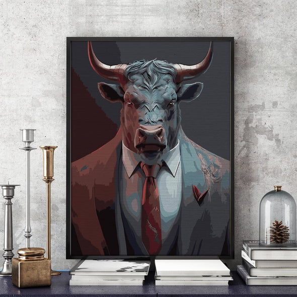 Formal bull - Pictură pe numere - Pictorul Fericit