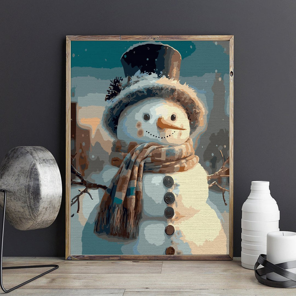 Frosty the snowman - Pictură pe numere - Pictorul Fericit