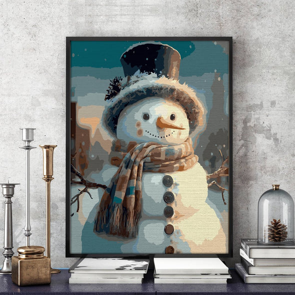 Frosty the snowman - Pictură pe numere - Pictorul Fericit