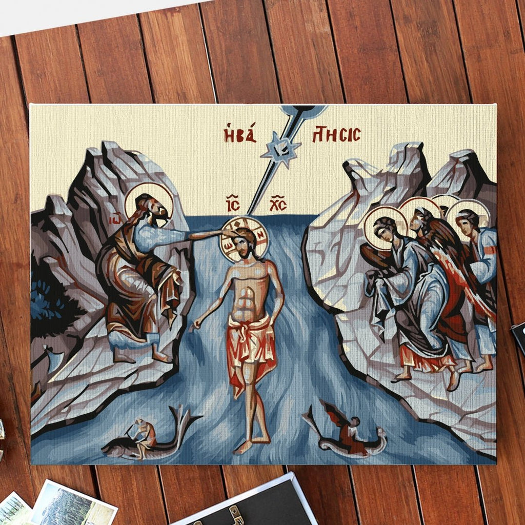 God's christening (botezul Domnului) - Pictură pe numere - Pictorul Fericit
