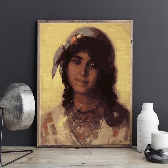 Gypsy girl (Tânăra țigancă) - Pictură pe numere - Pictorul Fericit