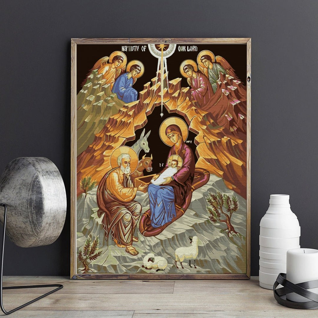 Holy birth (Nașterea Domnului) - Pictură pe numere - Pictorul Fericit