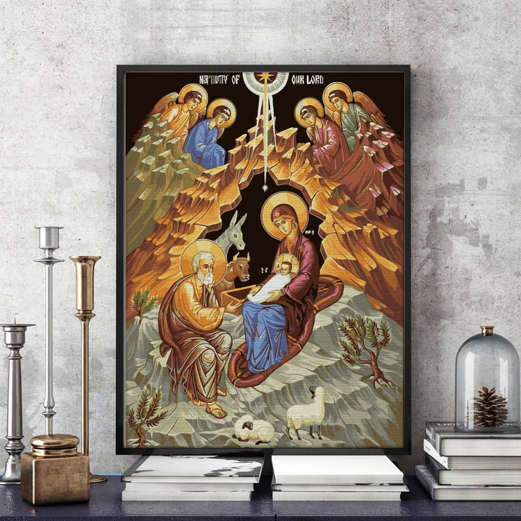 Holy birth (Nașterea Domnului) - Pictură pe numere - Pictorul Fericit