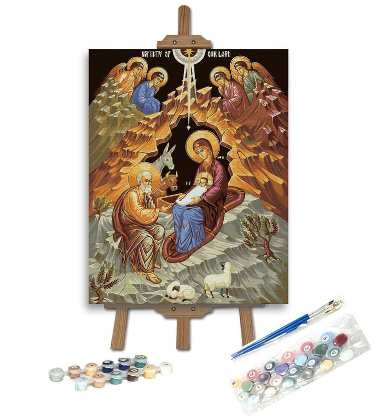 Holy birth (Nașterea Domnului) - Pictură pe numere - Pictorul Fericit