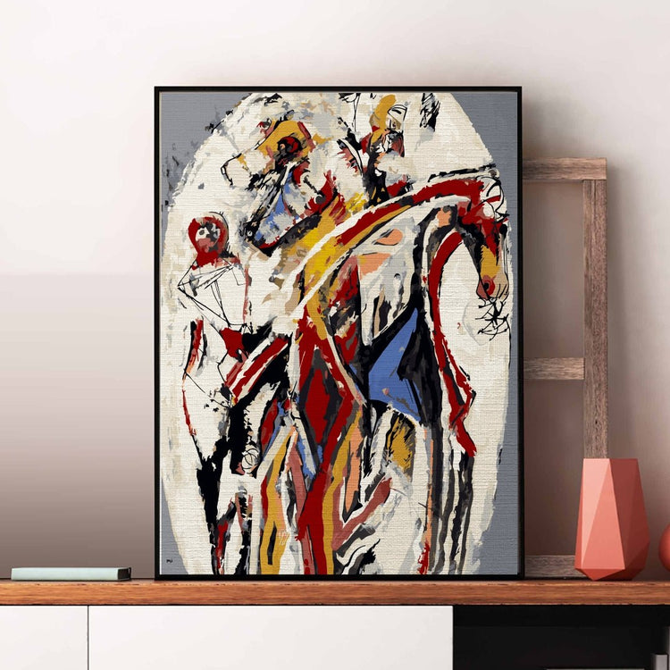 Horses (Petite composition équestre II) - Pictură pe numere - Pictorul Fericit