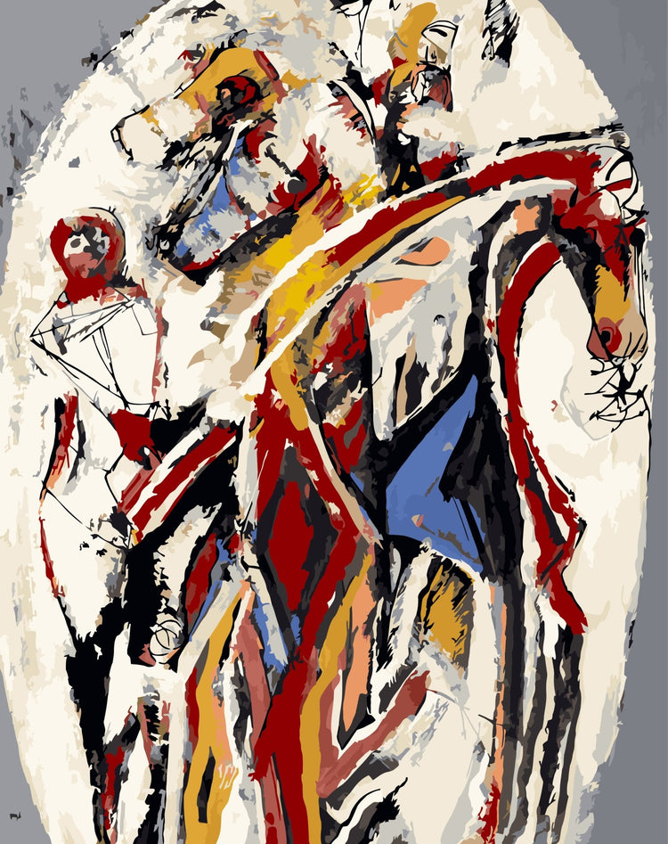 Horses (Petite composition équestre II) - Pictură pe numere - Pictorul Fericit
