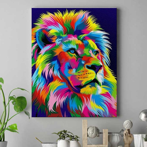 Imposing Lion - Pictură pe numere - Pictorul Fericit