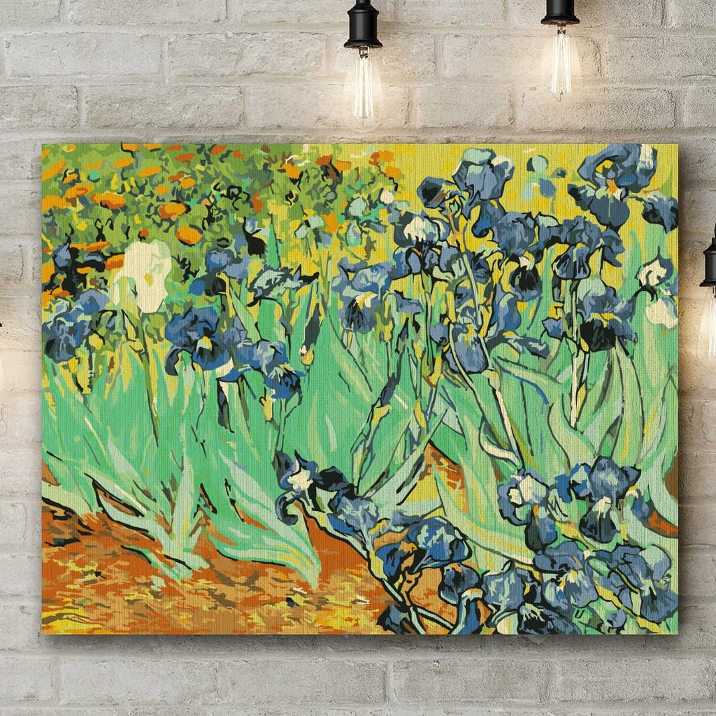 Iris field (Irises) - Pictură pe numere - Pictorul Fericit