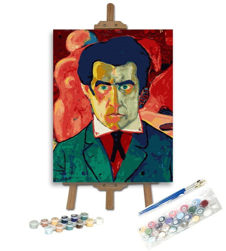 Kazimir (Self portrait) - Pictură pe numere - Pictorul Fericit