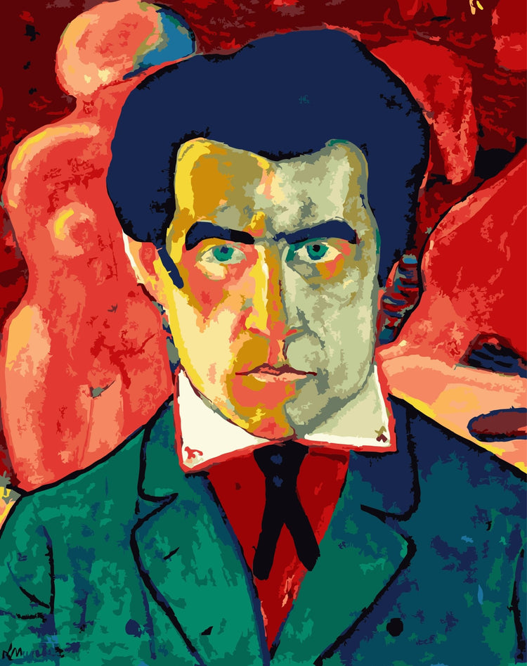 Kazimir (Self portrait) - Pictură pe numere - Pictorul Fericit