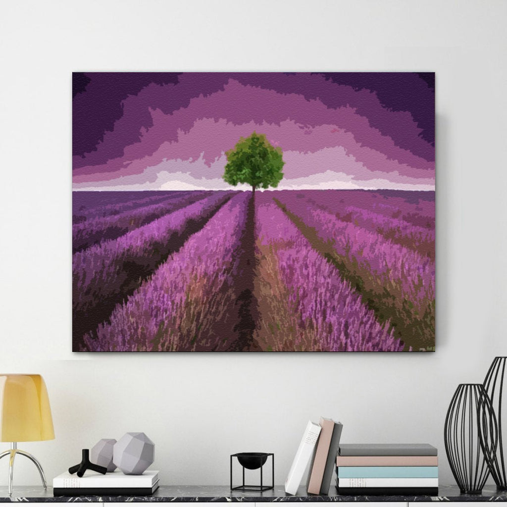Lavender Field - Pictură pe numere - Pictorul Fericit