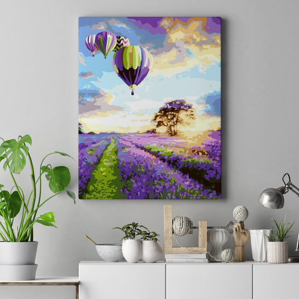 Lavender in the Sunset - Pictură pe numere - Pictorul Fericit