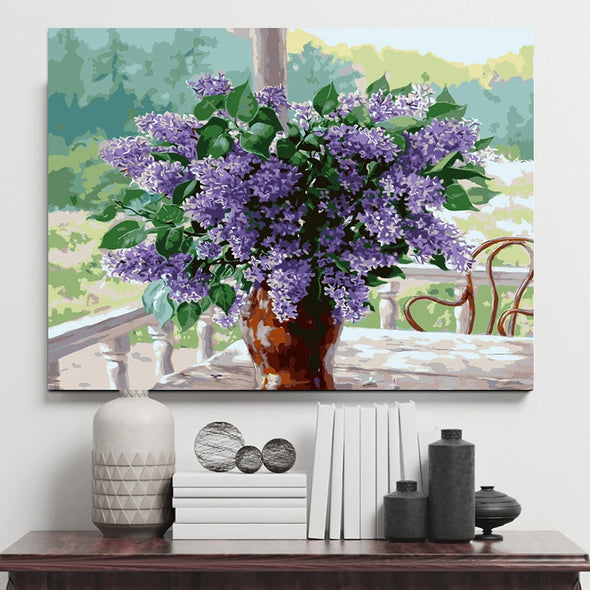 Lilac Flowers - Pictură pe numere - Pictorul Fericit