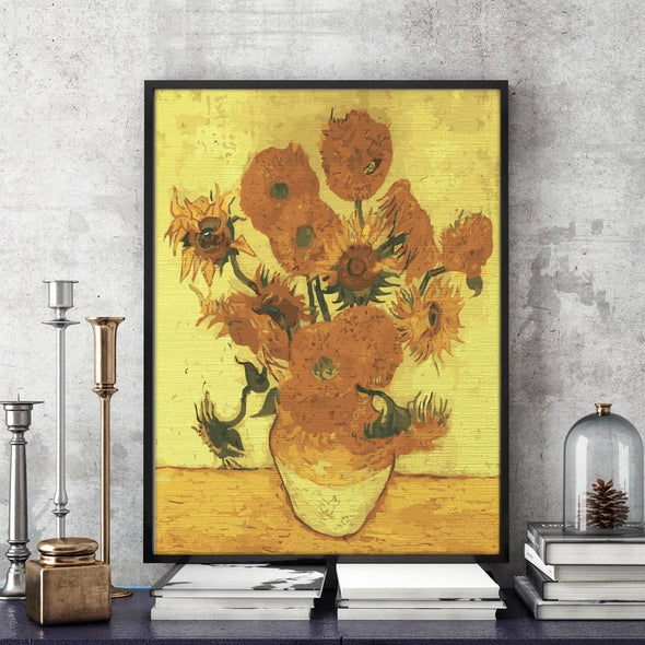 Lots of sunflowers (Sunflowers) - Pictură pe numere - Pictorul Fericit