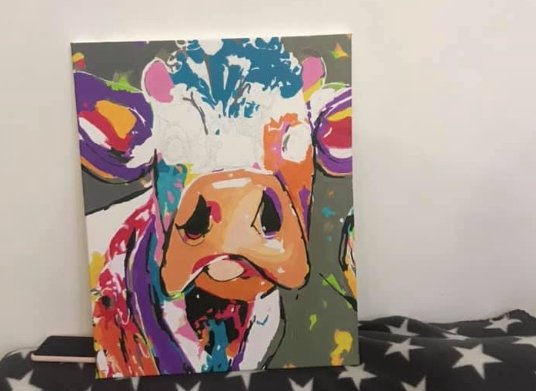 Lovely cow - Pictură pe numere - Pictorul Fericit