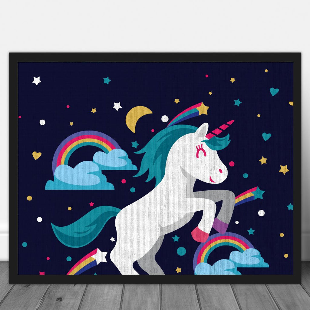 Lovely unicorn - Pictură pe numere - Pictorul Fericit
