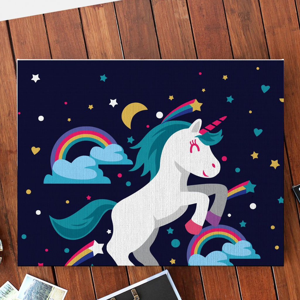 Lovely unicorn - Pictură pe numere - Pictorul Fericit