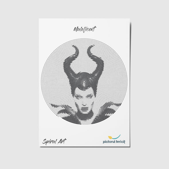 Maleficent - Spiral Art - Pictorul Fericit